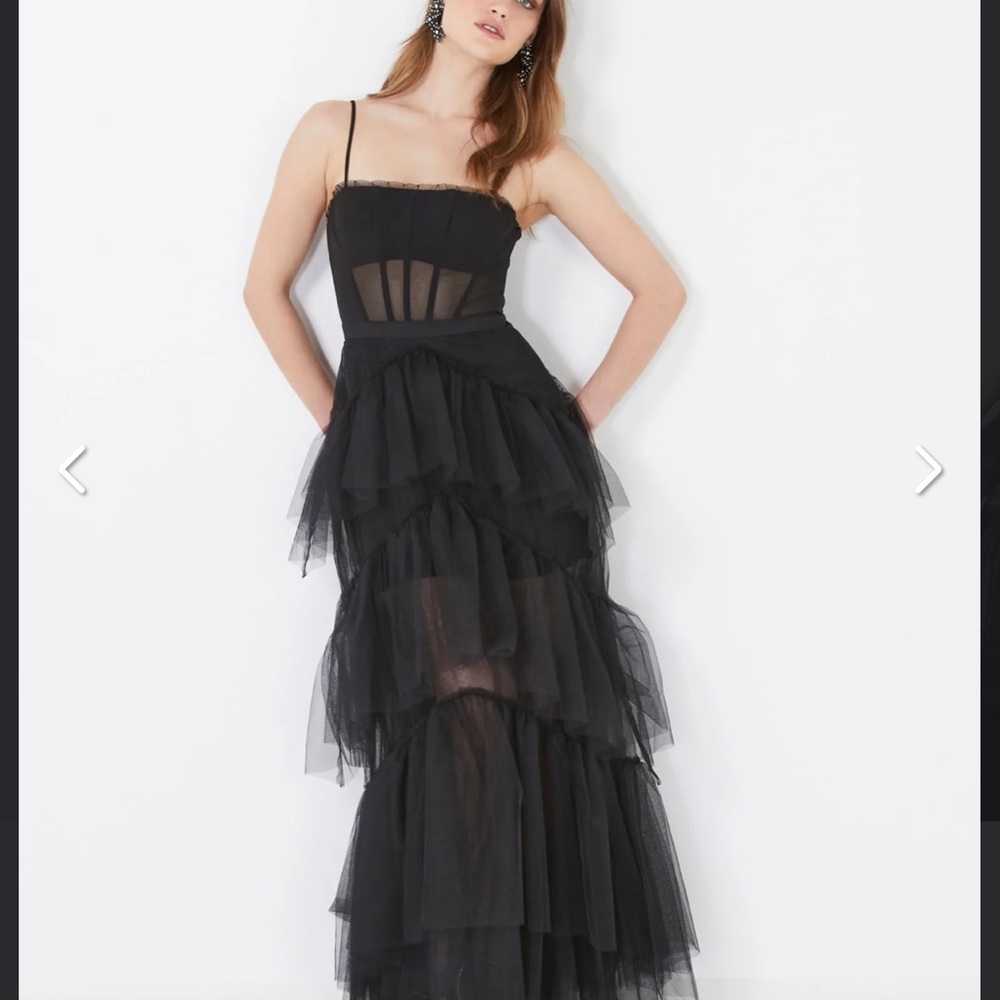 Maxi tulle black dress
